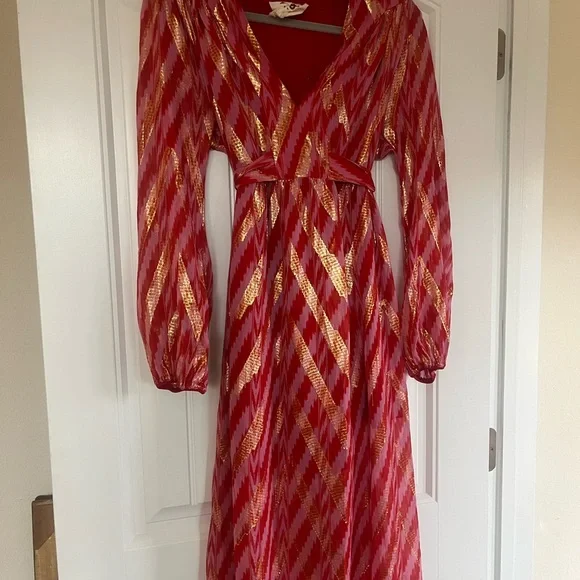 Figue starlight ikat silk metallic maxi dress - Picture 1 of 7
